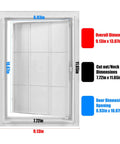 Heavy Duty White Plastic Access Panel For Drywall And Ceiling No Sweat Installation Removable Hinged Door dimensions 9.13x13.07in.