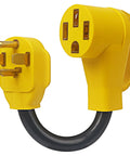 Yellow 30 Amp Dryer To 50 Amp EV Charger Adapter Cord For Home Charging 14 30P To 14 50R Conversion For Tesla, RV, 10 AWG