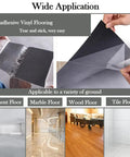 Peel And Stick Vinyl Floor Tiles 12x12 Inches Self Adhesive One Point Five Millimeter Thick Black Flooring for kitchens