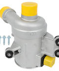 High Performance Electric Coolant Water Pump For Bmw X3 X5 And Volvo Xc90 Models 2.0L Turbo L4 Engines with yellow caps and bolts.