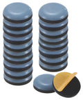 20-Pack Furniture Sliders With Self Adhesive PTFE Pad Mover Glides For Chair Kitchen Appliances And Round Floor Protectors In Grey, showing grey round pads stacked.