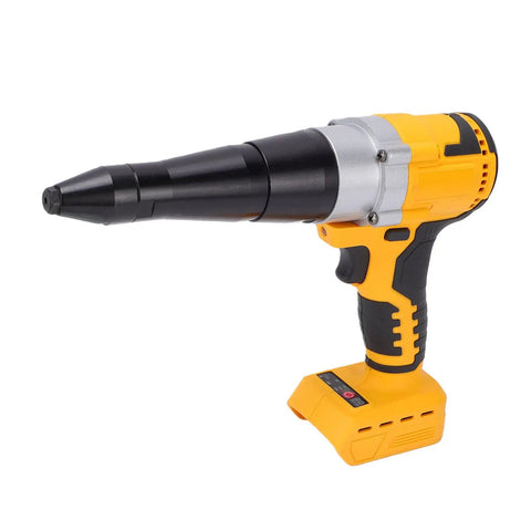 Get A Crazy Powerful 20v Cordless Rivet Tool Kit With Brushless Motor High Torque And Led Light For Tight Spaces That Makes Long Work Sessions Easy Slay Your Projects Without Any Cords Getting In The Way Today Right Now yellow and black cordless rivet tool
