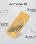 Rock Solid Pvc Hex Key Set With Secure Case That Keeps Nine Essential Wrenches Safe For Easy Furniture Assembly And Quick Home Repairs Anywhere