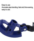 Heavy Duty Nodular Cast Iron Manual Pipe Bender For Galvanized Iron Aluminum Pvc Tubes shown at an angle, focusing on the blue bending tool design.