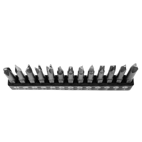 Heavy Duty 13 Piece Special Shape Screwdriver Insert Bit Set With Phillips Slotted Spanner Y Style Triangle And Inner Cross Heads No Fuss Cr V Steel for quick swaps.