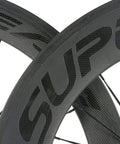 700C Carbon Wheelset Aero Beast Front 60mm Rear 88mm Clincher With Transparent Decal For Road Bikes V Brake Compatible Shimano 8 9 10 11 Speed Cassette Body Toray T700 Fiber Black