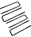 12 Inch Rear Axle U Bolts Kit Heavy Duty Steel Suspension U Bolts With Flat Top Square Bend Design Black Powder Coated For Leaf Spring Repair On 1500 Series Trucks From 1999 To 2010, black steel U-bolts