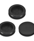 Three Pack Rubber Grommets for 45mm Drill Hole, 38mm inner diameter, black, for firewall cables and auto wire protection