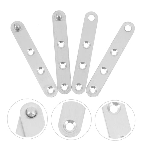 Hidden 360 Degree Pivot Hinges For Cabinets And Doors Stainless steel hinges in various angles, visible screw holes, 10 pack.