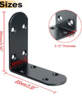 Solid As A Rock Heavy Duty L Brackets Quick Fix Corner Supports Stainless Steel 85mmx38mm for wood furniture repairs.