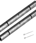 Heavy Duty Weld On Barrel Hinges 12 Inch Set OTTFF Two Pack 3 Piece Hinges For Trailer Ramp Door And Metal Gate Carbon Steel Black Finish