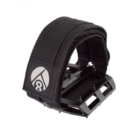 Pro Grip 2 Foot Straps For Platform Pedals Heavy Duty Anti Slip Velcro Straps with Large Top Cover on pedal
