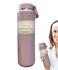 Woman holding Insulated Leakproof Stainless Steel Water Bottle 24 Oz Vacuum Hydration Flask For Sports Hiking Travel And Daily Use