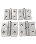Set of 304 stainless industrial gate hinge for heavy machinery, corrosion-resistant, high load capacity, and easy install durable hardware.