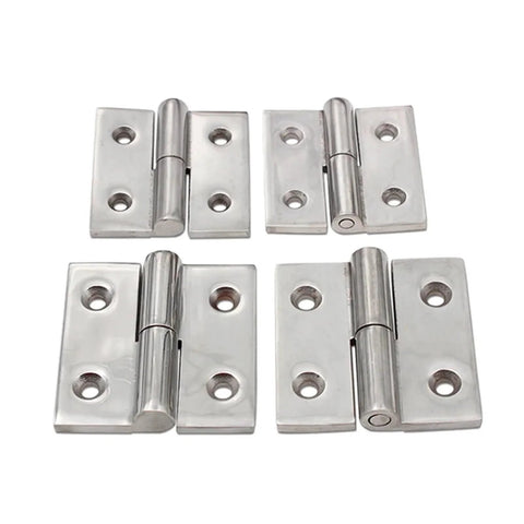 Set of 304 stainless industrial gate hinge for heavy machinery, corrosion-resistant, high load capacity, and easy install durable hardware.