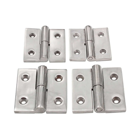 Hinges: six 304 stainless steel heavy-duty hinges with four mounting holes