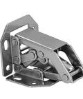 Hidden Cabinet Hinges 10 Piece Frog Style Non Mortise 90 Degree Spring Hinges, steel construction, close-up view