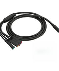 Kick Up Your E-Bike Game With This Super Long 1500mm Bolt On Extension Cable For KT Controllers. Seamless Hookup For Display Throttle And Brake Levers. Black Durable Build Ensures Smooth Riding Without Any Hiccups. Grab This Heavy Duty Upgrade Now To Fix. 1500mm black KT controller extension cable with multiple connectors