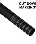 Aluminum Mountain Bike Riser Handlebar 35mm Clamp 800mm Wide 38mm Rise 6061 Alloy with cut down markings for precise sizing