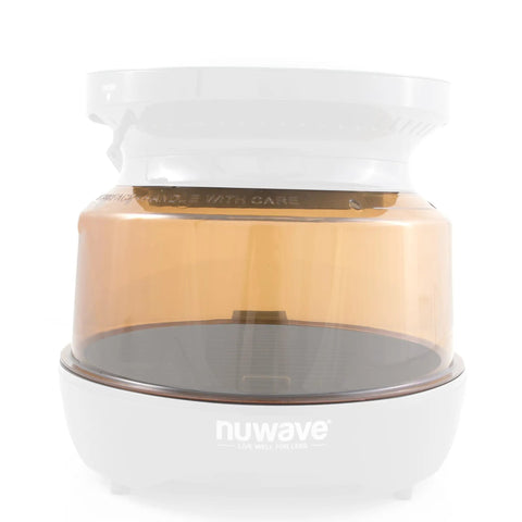 Power Dome Replacement Part For Primo Grill Oven, amber vented dome on white base, large capacity fits 10-pound chicken