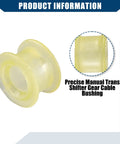 Volkswagen Shifter Cable End Saver Bushing Set For Beetle Jetta Golf And Audi Manual Transmissions MT Gearbox Trambulator Kit 1 Set Compatible 1999 2018, yellow plastic bushing close-up