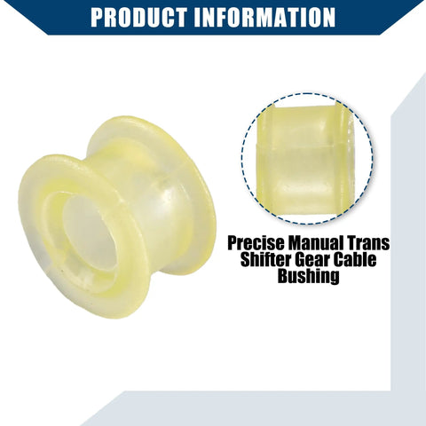 Volkswagen Shifter Cable End Saver Bushing Set For Beetle Jetta Golf And Audi Manual Transmissions MT Gearbox Trambulator Kit 1 Set Compatible 1999 2018, yellow plastic bushing close-up