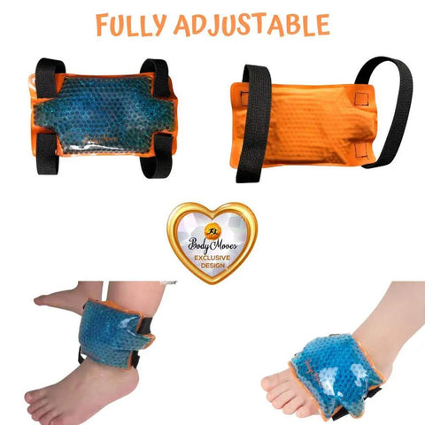 Kids Ankle Brace With Adjustable Support And Hot Cold Ice Pack For Sprain Recovery, Injury Prevention, Medium US 3.5-7.