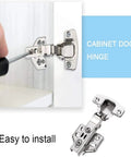 Installing 2 Pack Cabinet Door Hinges With Hydraulic Damping Soft Close Silent Wardrobe Hidden Hinges With Screws