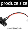 Rugged Electric Scooter Charging Port Connector For ES1 ES2 ES3 ES4 90mm Prewired Cable Easy Replacement Lightweight And Durable Power Port