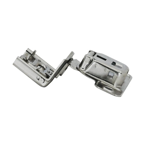 25 Pack 106 Degree Silentia Soft Close Cabinet Hinges, 1-3/8 Inch Overlay, Screw-On, Two Cam Adjustment, Nickel Finish, No Brainer Install