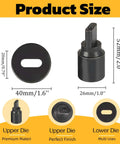 Heavy Duty Oval Punch Die For CH70 Electric Hydraulic Press, showcasing dimensions 14x20mm, made of 40Cr spring steel.