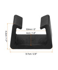 Patio Furniture Clips Four Pack 53mm Diameter Rattan Sofa Clamps for Wicker Chairs Outdoor Garden Black Durable Plastic