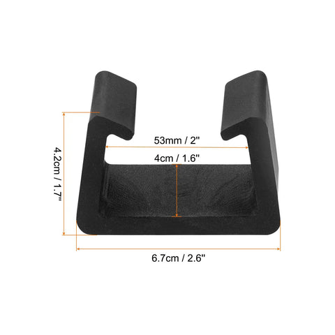 Patio Furniture Clips Four Pack 53mm Diameter Rattan Sofa Clamps for Wicker Chairs Outdoor Garden Black Durable Plastic