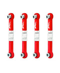 4 Pack Aluminum Steering Turnbuckles Camber Tie Rod Links For HyperGo RC Cars 1/16 And 1/14 Series CNC Machined Red Upgrade 6061 Aluminum