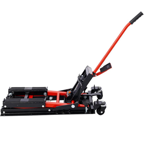 No Sweat Heavy Duty Hydraulic Motorcycle Lift Jack 1500 Lb Capacity Rock Solid Scissor Stand Foot Pedal Smooth Glide Roller For Bikes Atvs And Cruisers Non Slip Base