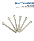 555 Piece Cotter Pin Assortment Kit Pro Grade Built Tough For Automotive And Small Engine Repair, heavy-duty zinc plated split pins displayed.