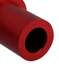 Close-up of a red aluminum clamp tube from 8-Piece Aluminum Quick Release Clamps For Woodworking, Non-Slip Table Stops For Workbenches.