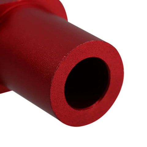 Close-up of red aluminum part of Eight Piece Pro Grade Aluminum Alloy Limit Cards For Woodworking Tables With Quick Release Design
