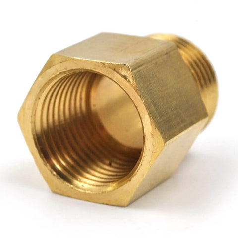 10 Pack Brass Pipe Fittings Reducer Adapter 1/2 Inch NPT Male to 1/2 Inch NPT Female Garden Hose Connector with Sealing Tape