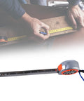 Rugged Steel Tape Measure With Handy Pocket Clip For Home Projects And Pro Craftwork being used on wood surface