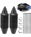 Steering Rack And Pinion Boot Kit For Auto Steering System Silicone Dustproof Bellow Gaiter With Pinion Boot Set Cable Ties Locking Clamps Inner Tie Rod Boot Accessories Easy Install Durable For Car Gearheads