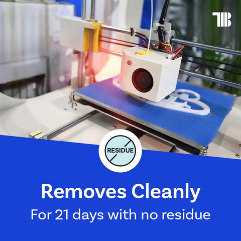 3D printer using Extra Wide Blue Painters Tape for 3D Printing and Laser Cutting, 12 Inch by 60 Yards, Made in America, Clean Removal