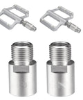 Heavy Duty Chrome Molybdenum Steel Bicycle Pedal Extenders 1 Pair Fits Nine Sixteenth Inch Threaded Pedals For SPD MT MTB