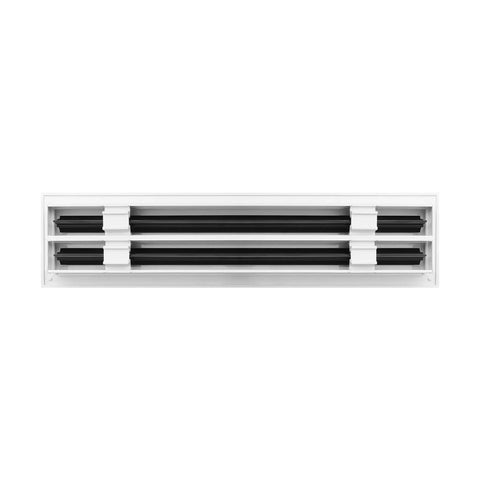 18 Inch Linear Slot Diffuser With Dual 2 Slot Design White Decorative Air Vent Cover For Ceiling Walls And Floors Sleek Aluminum Grille