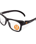 V30 Maverick Safety Glasses With Anti Fog Coating Clear Lenses Black Frame Unisex For Men And Women 12 Pack Polycarbonate Lenses