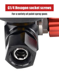 Air Regulator For Spray Guns And Pneumatic Tools With One Quarter Inch NPT Inlet And Swivel Outlet, Lightweight Yet Durable