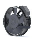 Beefy Aluminum Frame Industrial Cooler Fan For Machine Tools 170x150x38mm, Dual Voltage 200V And AC115V, 5915PC 20T B30 And 12T B30 Inserts, 32W And 35W, High Flow Insert Machine Tool Cooling, black side view