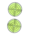 Horizontal for spirit Level 32x7mm High Translucent Horizontal with green leveling vials and black scale markings.