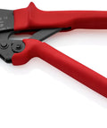 4-Position Crimping Pliers For Non-Insulated Terminals And Connectors, 0.5-10 MM2, AWG 20-7, Lever Transmission, red handles