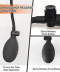 Air Wedge Bag Pump Kit For No Fuss Single Person Lippage And Alignment, close-up of inflatable bag with quick release button.